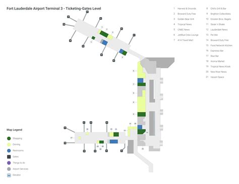 Fort Lauderdale Airport Terminal Map