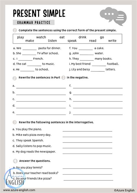 Rezultat imagine pentru Present Simple Table