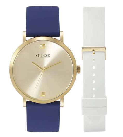 Guess Leather Gold Round Dial Quartz Analog Men Watch - GW0350G1 - At ...