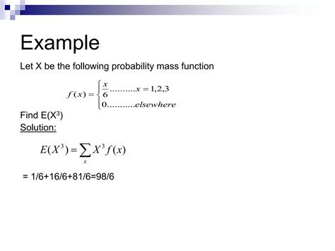 Image result for Exaample for Expectation of a Descrete Random Variable