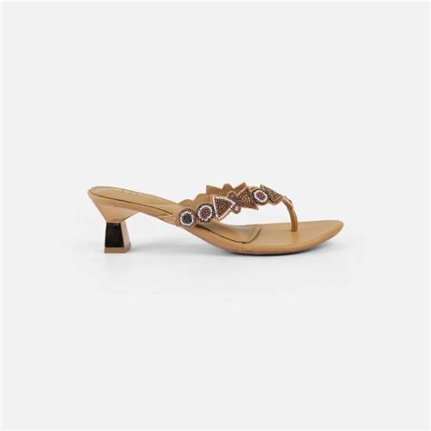 Buy Mochi Women Beige Ethnic Slip Ons Online | SKU: 40-434-20-36 ...