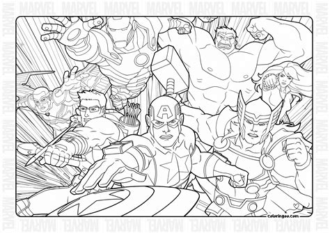 The Avengers Characters Coloring Pages