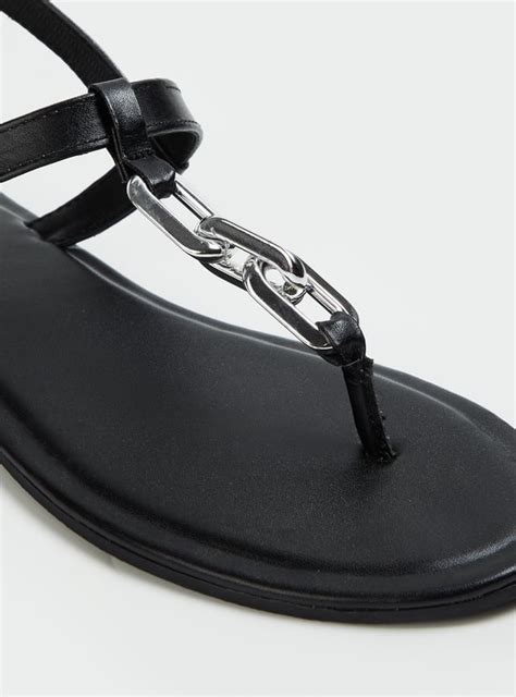 Buy Women Chain Detailed T-Strap Flat Sandals Online at just Rs. 699.0 ...
