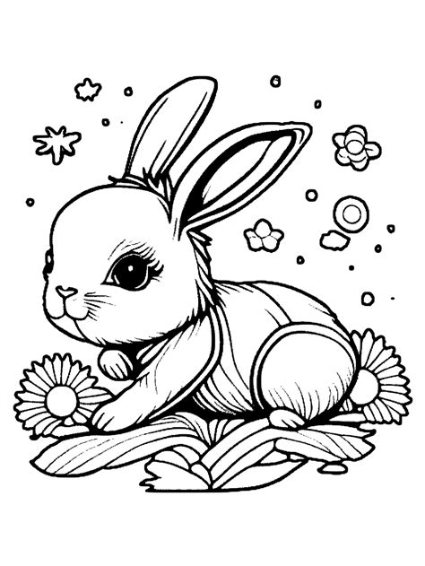 Coloring Pages Of Cute Baby Bunnies