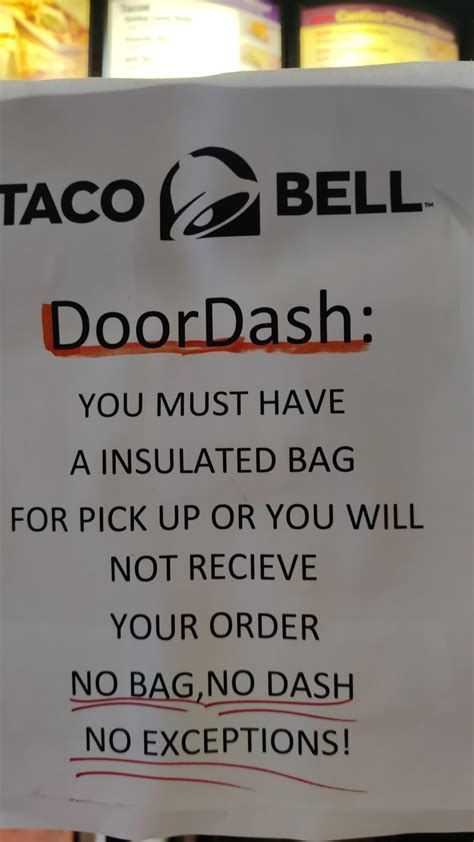 Follow-up Post: Here's another local Taco Bell : r/doordash_drivers