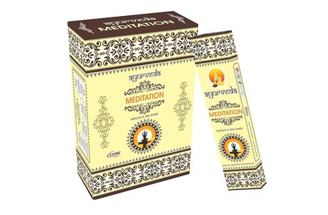 SLM Ayurveda Meditation Masala Incense Sticks (Contents :12 Packets ...