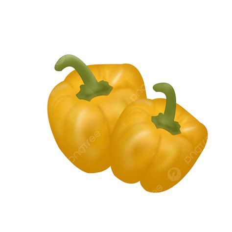 Yellow Pepper White Transparent, Yellow Green Pepper Dish Decoration ...