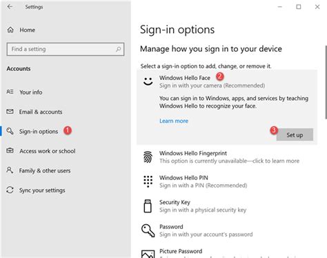 Windows Hello Face Setup 的图像结果