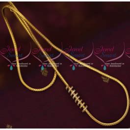C16907 Gold Jewellery Inspired Spiral AD Mugappu Chain Designs ...