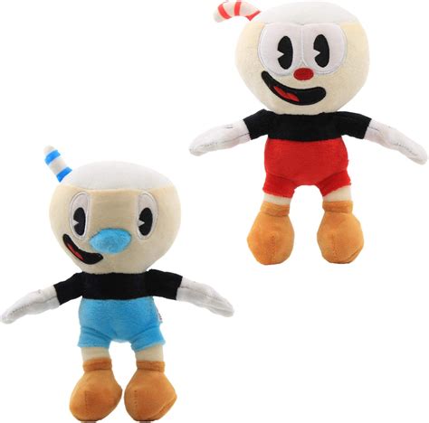 Buy uiuoutoy Cuphead Mugman Plush 9'' Figures Set of 2pcs Online at ...