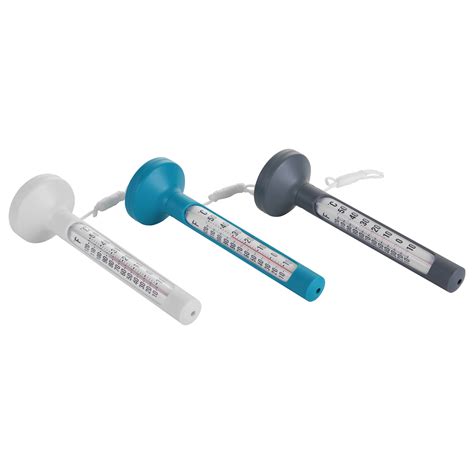 Mainstays Floating Pool Thermometer in Teal, Grey, & White, 2x2x7.75 ...