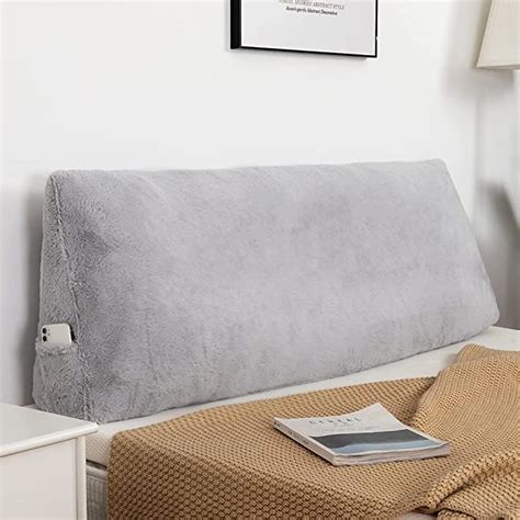 Plush Triangular Headboard Pillow Day Bed Back Wedge Pillow, Large ...