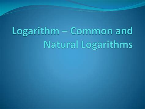 Image result for Common Logarithm Tutorial