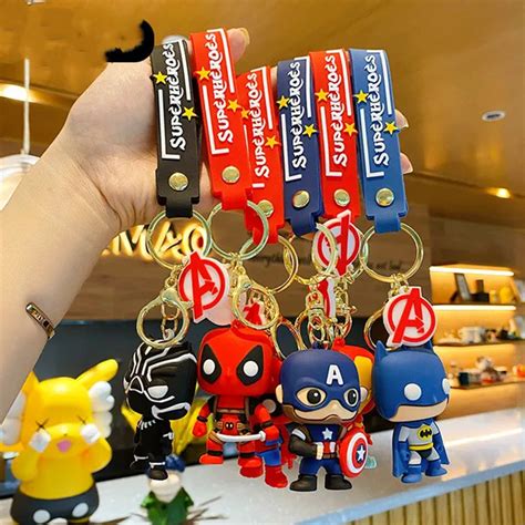 Marvel's and DC Universe 3D Rubber Keychains with Strap – Merakii Mee