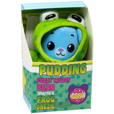 Fuzzy Wuzzy Onezies Series 1 Pudding Fuzzy Wuzzy Bear Wearing a Frog ...
