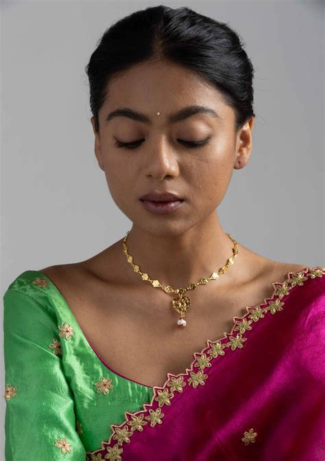 Shop Juhi Gold Tone Silver Necklace Online