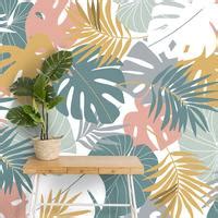 Tropical Colorful Leaves Wallpaper, Pastel Colors Life n Colors Nature ...