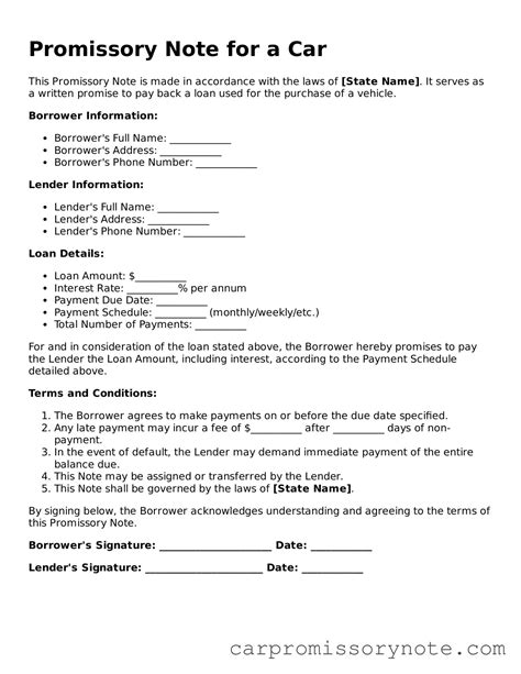 Image result for Car Promissory Note Form