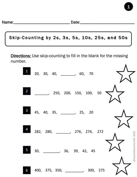 Skip Number Chart 的图像结果