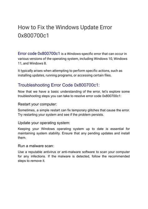 Image result for 0X800700c1 Error Code