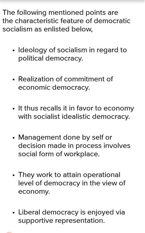 features of democratic socialism - Brainly.in