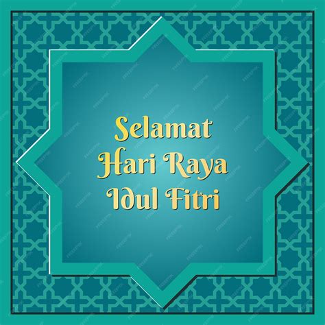 Premium Vector | Selamat Hari Raya Idul Fitri Meaning Happy Eid Mubarak ...