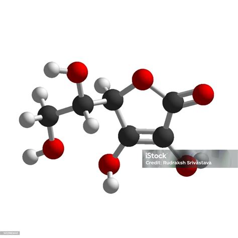 Vitamin C Atau Asam Askorbat Struktur Molekul 3d Diisolasi Pada Molekul Atom Kimia Latar ...