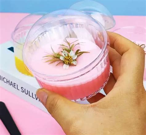 Clear PS Dessert Cups with Dome Lid | Thick Polystyrene Dessert ...