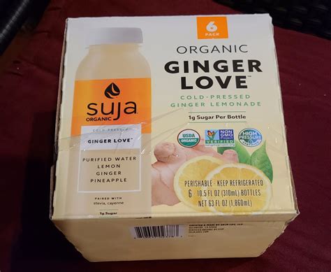 Suja Organic Ginger Love: A stevia-sweetened lemonade – Sustainability ...