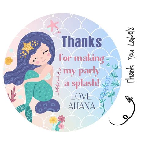 Personalised Round Thank You Labels | Memaid – mumma.com