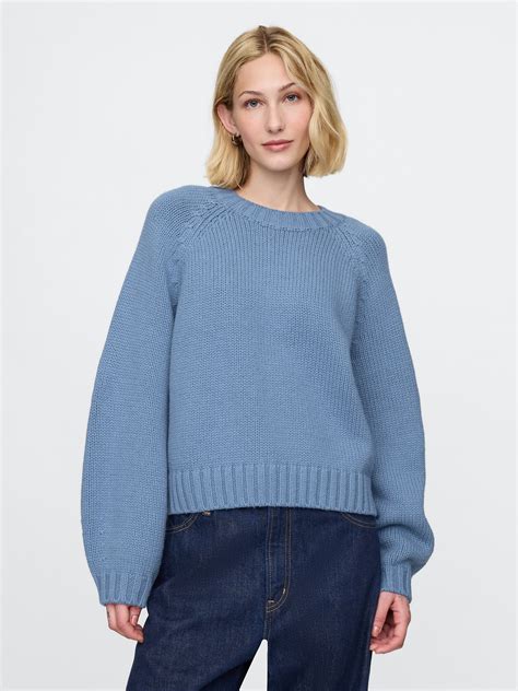 Relaxed Balloon-Sleeve Sweater | Gap
