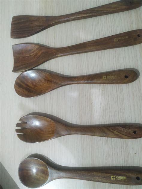 Heart Home Sheesham Handicrafts Wooden Serving and Cooking Spoons | No ...
