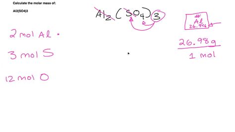 Calculate The Molar Mass of Al2(SO4)3, Antiperspirant - YouTube