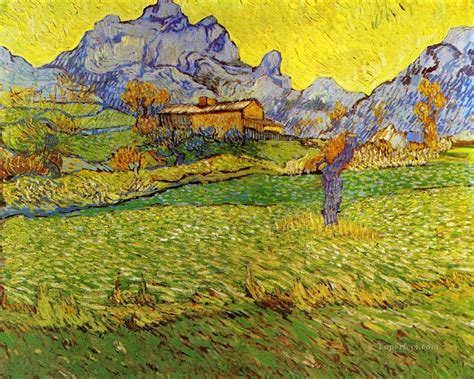 A Meadow in the Mountains Vincent van Gogh scenery Painting in Oil for Sale