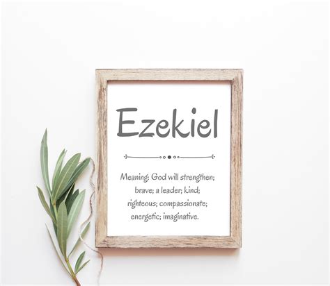 Ezekiel Baby Name Meaning Baby Names Nursery Sign Boy Names - Etsy Hong ...