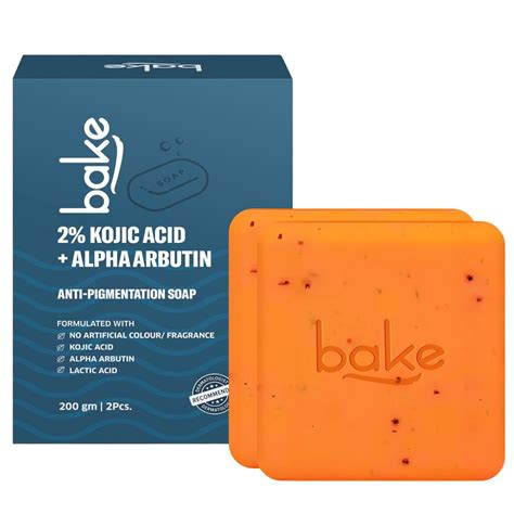 Buy BAKE 2% Kojic Acid Soap (200 Gms, 2 Pcs) with Scrub Treatment for ...