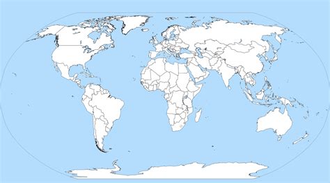 Blank World Map without Names