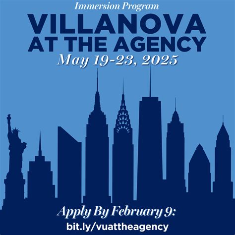 Villanova at the Agency – a PR/media/advertising immersion program in NYC | Apply by 2/1 ...