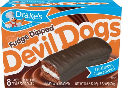 Amazon.com: Drake's Fudge Dipped Devil Dogs 32 Individually Wrapped ...