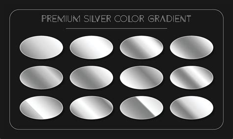 Luxury silver gradient colour palette catalog samples in RGB or HEX pastel and neon 12961345 ...