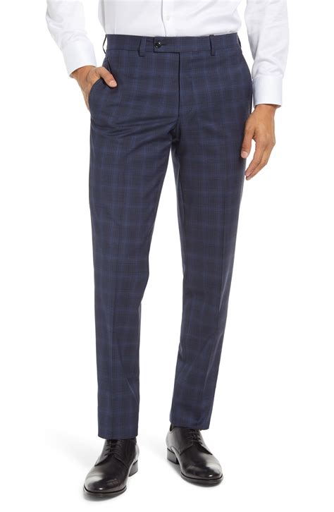 Ted Baker London Jefferson Trim Fit Plaid Wool Dress Pants | Nordstrom ...