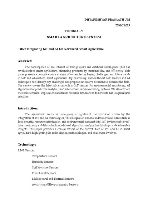 Dhyanesh IOT TU 5 - DHYANESHVAR PRASAATH J M 23MCR TUTORIAL V SMART ...