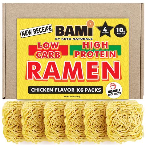 Amazon.com : Low Carb High protein ramen noodles (Chicken flavor 6 ...
