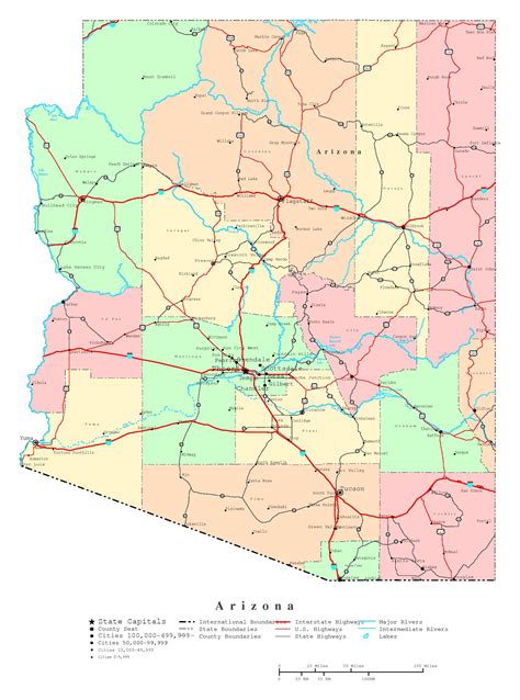 Printable Arizona Map Highways