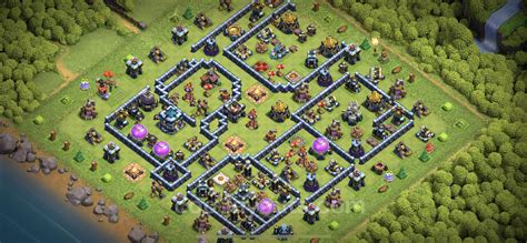 Base TH13 with Link, Anti Everything Max Levels - Town Hall Level 13 ...