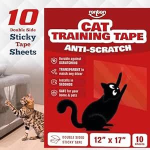 Ronton Cat Scratch Deterrent Tape - 12 in X 17 Anti Scratch Tape for ...
