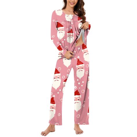 VBTAPA Christmas Pajamas for Women 2 Piece Holiday Sleepwear Set Funny ...