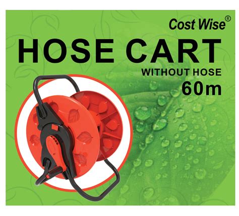 Garden watering 60m capacity floor standing hose reel with fold-down ...