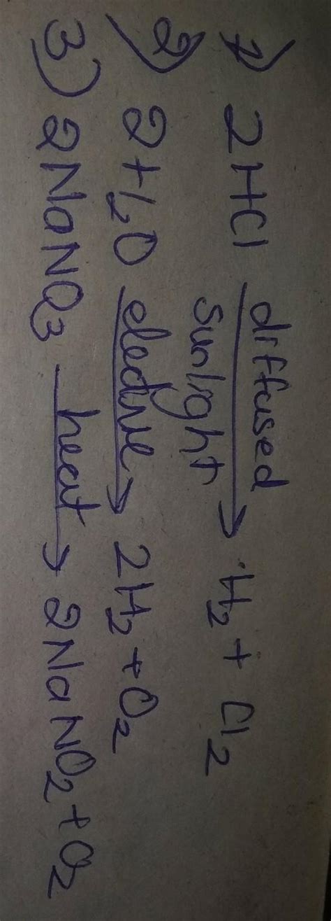 give one example d decomposition reaction which is carried in the ...