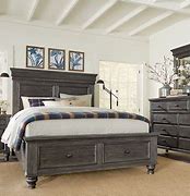 Image result for Rooms To Go Lake Town Gray 5 Pc Queen Panel Bedroom